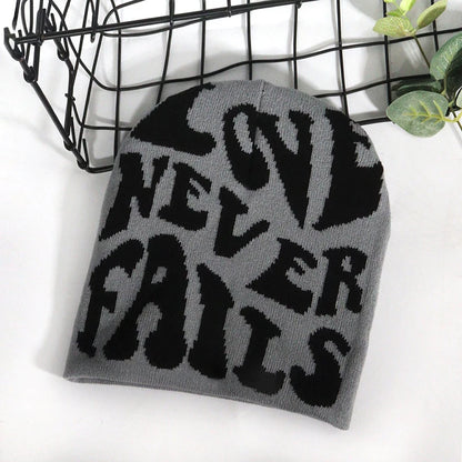 Y2k Letter Knitted Hat Autumn Winter Street New Unisex