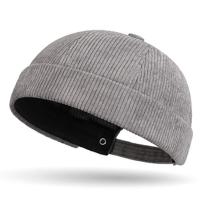 New Corduroy Brimless Cap For Men Women Adjustable