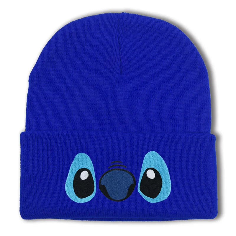Unisex Cartoon Embroidered Big Eye Beanies Casual Hats