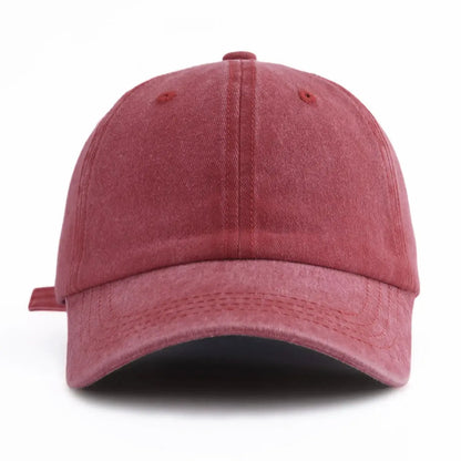 1pc Solid Color Washed Baseball Cap For Adults,  Minimalist Retro Style Casual Soft