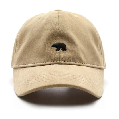 Women's Baseball Caps Polar Bear Embroidered Cotton Hat Adjustable Casual Visor Hats