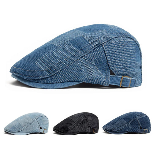 Denim Vintage Beret Men Newsboy Caps Summer