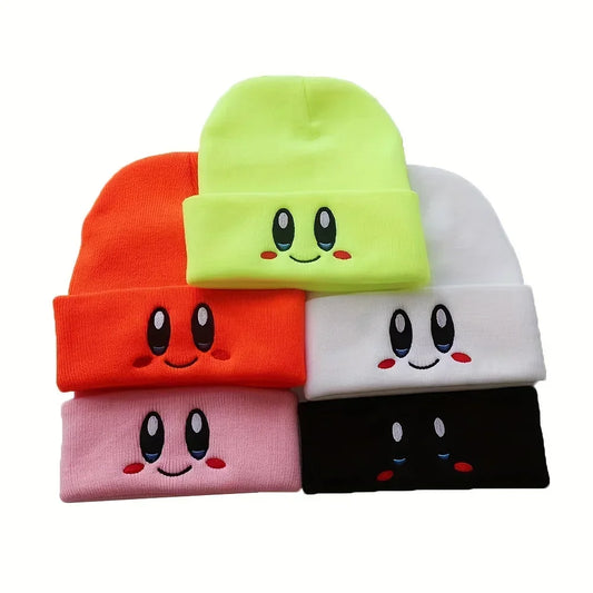 Unisex Cartoon Embroidered Big Eye Beanies Casual Hats