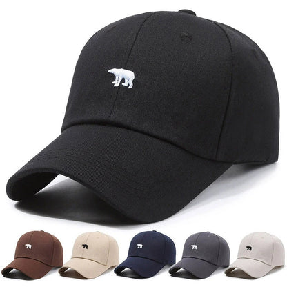 Baseball Cap New Spring Summer Solid Sunhat Embroidered Polar Bear Men Women
