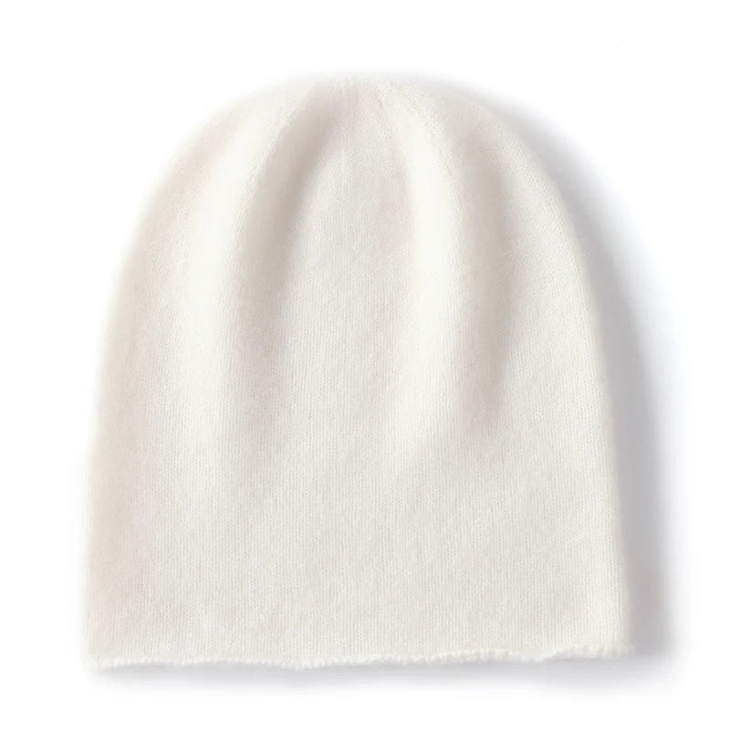 New Winter Cashmere Knitted Unisex Warm Hat High Quality Solid Leisure Sleeve Hat