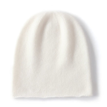 New Winter Cashmere Knitted Unisex Warm Hat High Quality Solid Leisure Sleeve Hat
