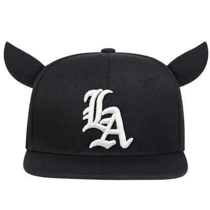 Unisex Personality Letter Embroidery Ox Horn Hip-hop Hats Spring Autumn