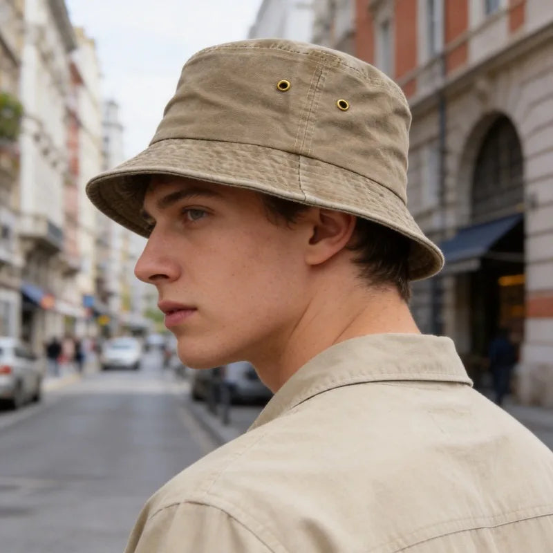 Vintage Washed Style Fisherman Hat for Men Caps Women Summer