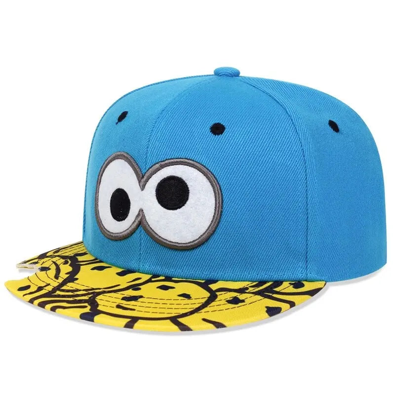 Unisex Eye Pizza Embroidery Hip-hop Hats Spring and Autumn