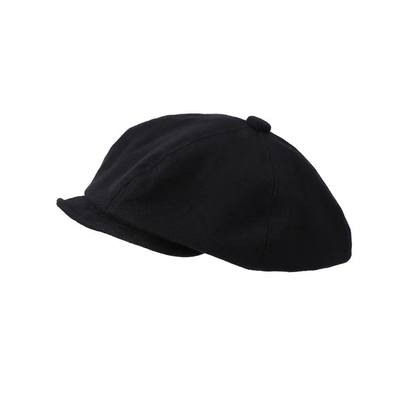 Women Hat Retro Black Painter Cap