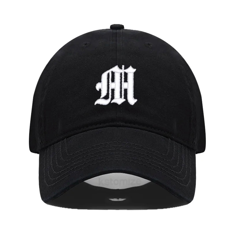 Old English Letter A-Z Embroider Baseball Cap For Men Women