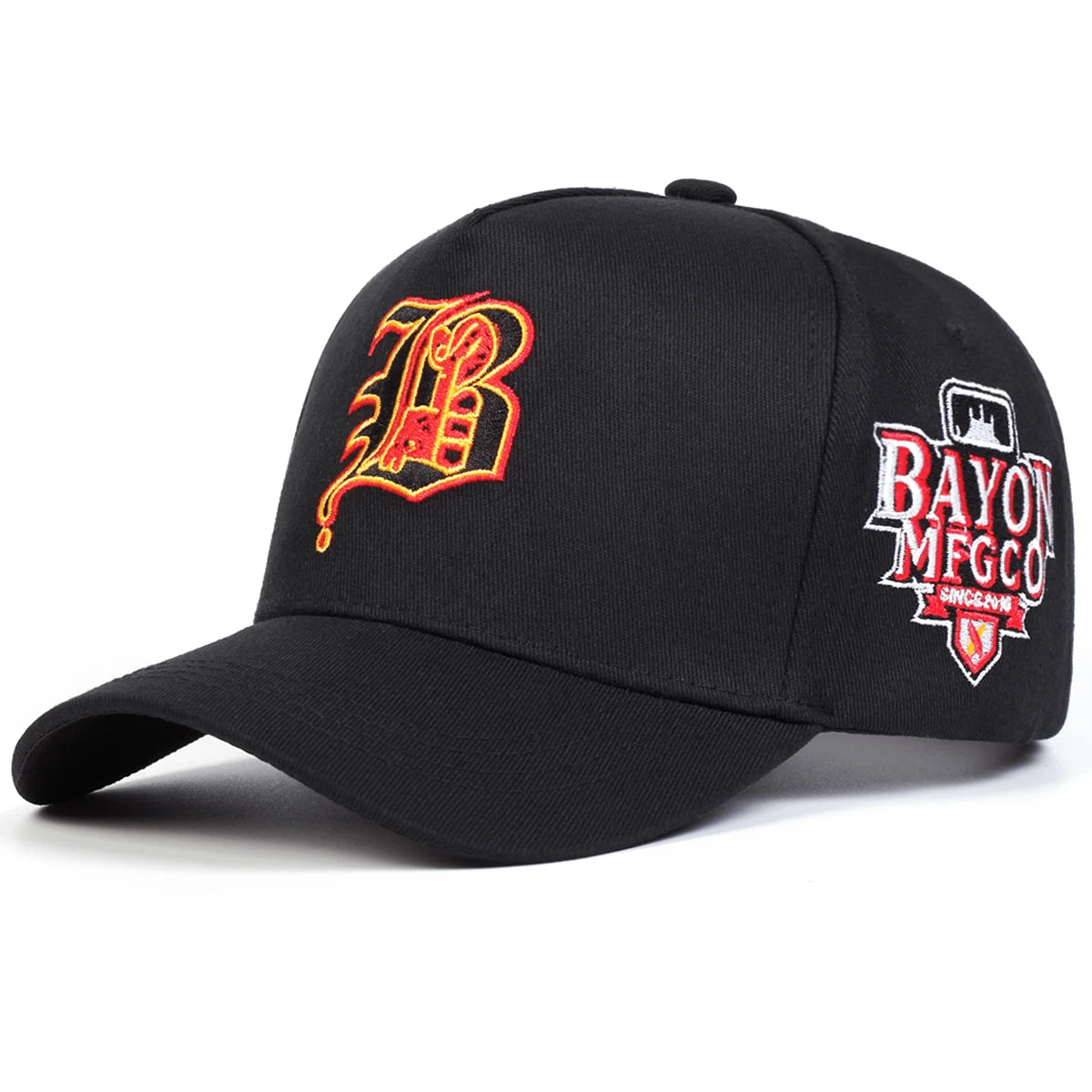 Unisex Gothic Letter B Embroidery Side Bayon Mfgco Baseball Caps Spring and Autumn