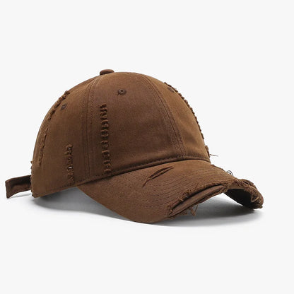 Distressed Washed Baseball Cap For Women