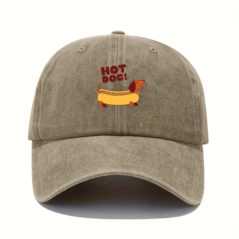 Fun Hot Dog Printed Baseball Hat Sunshade Leisure Sports