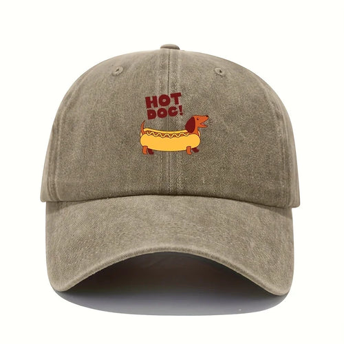 Fun Hot Dog Printed Baseball Hat Sunshade Leisure Sports