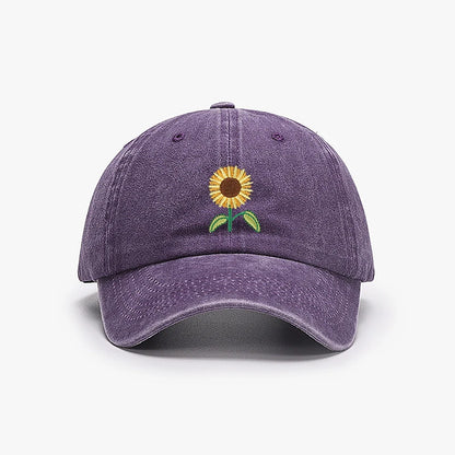 Sunflower Baseball Cap Embroidered Plant Dad Trucker Hat