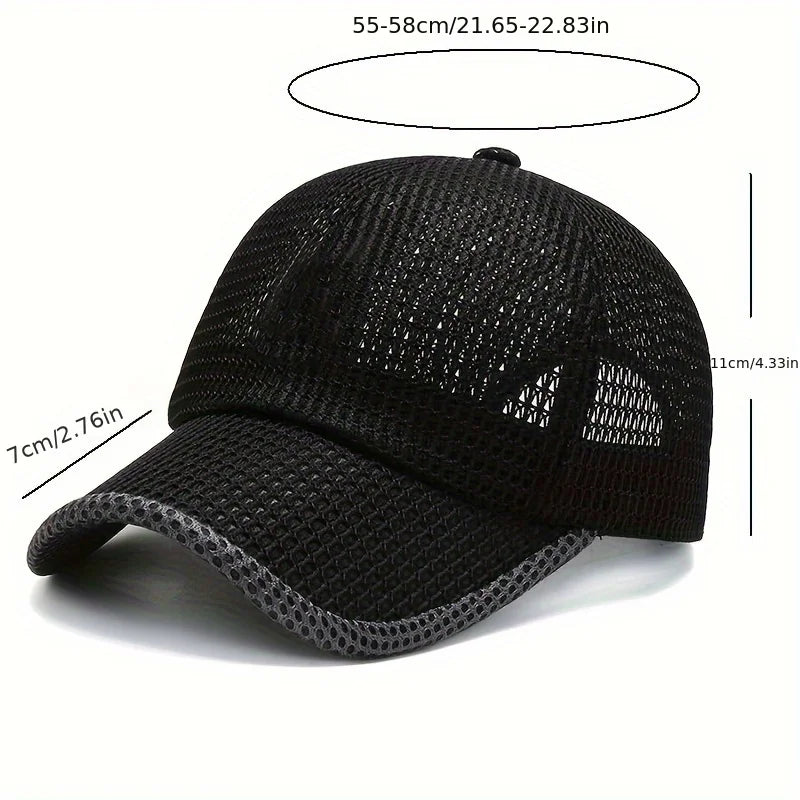 Quick-Dry Unisex Mesh Trucker Cap Adjustable, Lightweight & Breathable