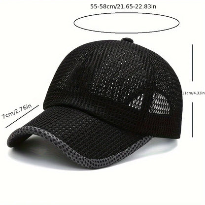 Quick-Dry Unisex Mesh Trucker Cap Adjustable, Lightweight & Breathable
