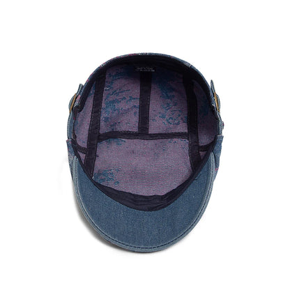 Spring Fashion Print Denim Women's Beret Summer