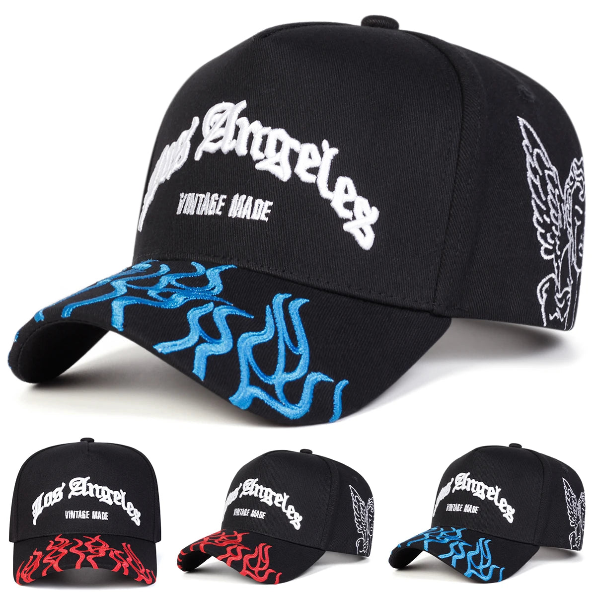Unisex Los Angeles Flames Embroidery Baseball Caps Spring Autumn