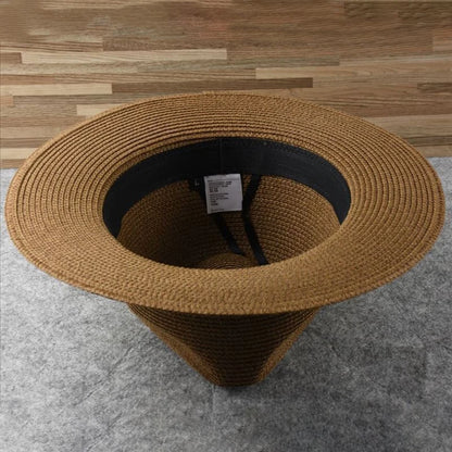Extra Large Panama Straw Hat Summer Wide Brim UV Protection Adjustable
