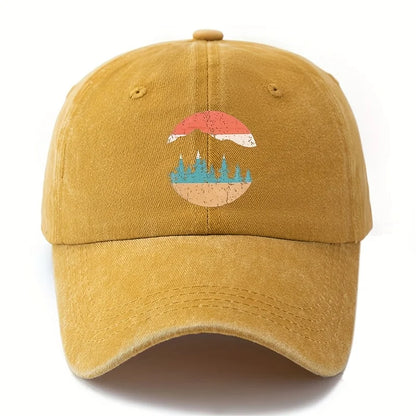 Mountain Sunset Printed Baseball Hat for Men and Women Suitable for Camping, Hiking, Leisure