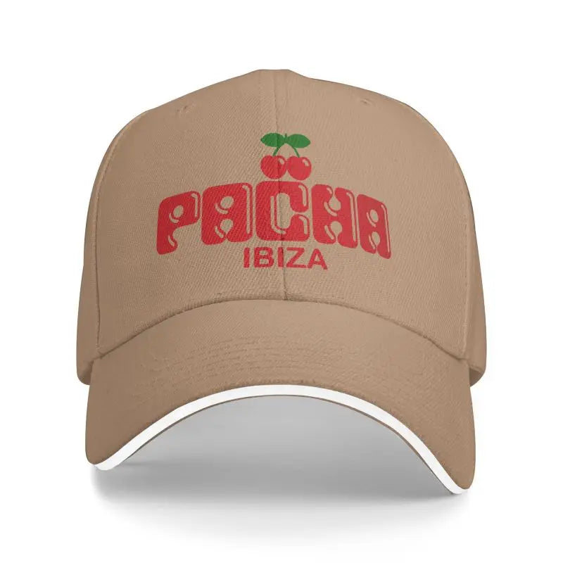Preppy Cherry Pacha Ibiza Baseball Cap Outdoor Daily Travel Sports