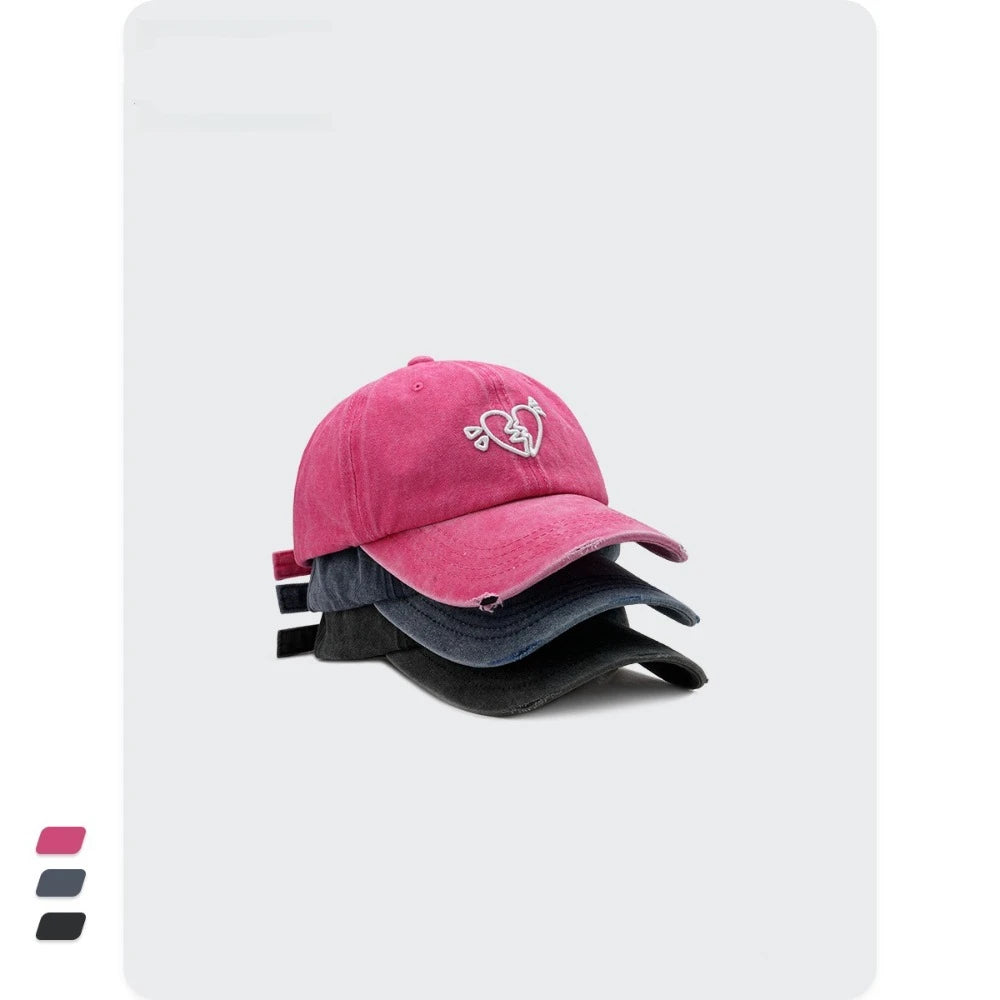 Cute Cotton Love Heart Baseball Cap