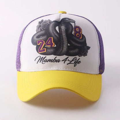 2026 Simple Creative New Mesh Hat Snake Design Print Street Hip Hop Hat