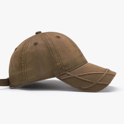 High-Quality Vintage Washed Distressed Denim Baseball Cap