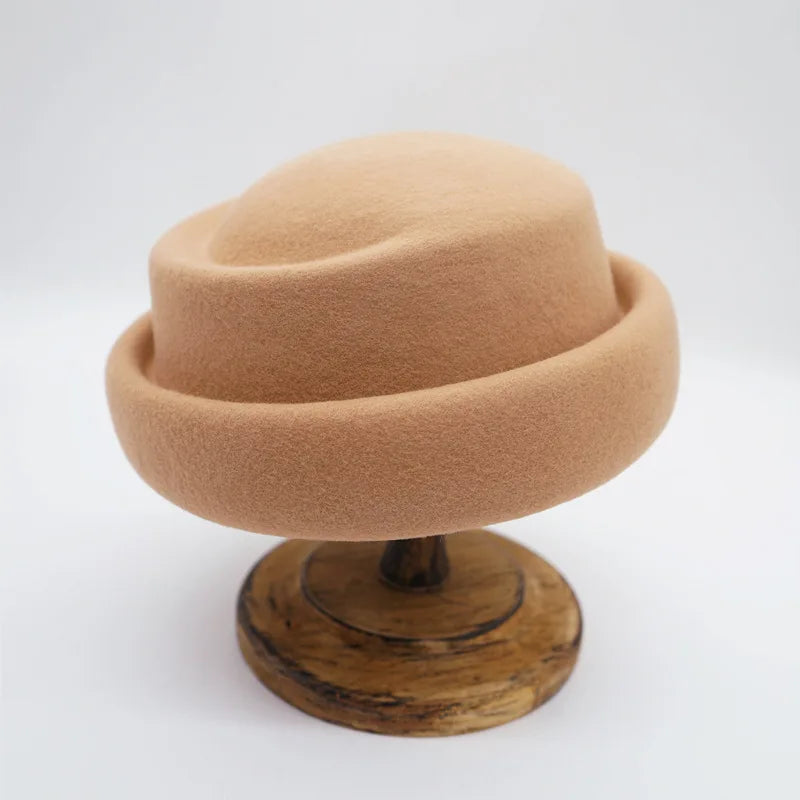 Japanese Retro White Black Brown Camel Wool Beret Women's Autumn And Winter