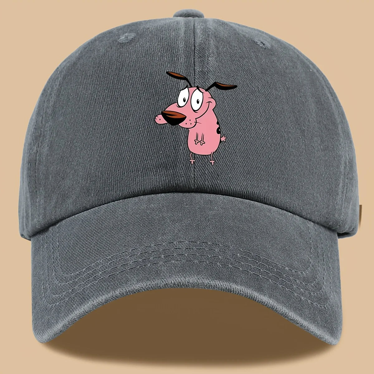 1pc Women's Cute Puppy Printed Baseball Cap with Curved Brim for Outdoor Shading Gift