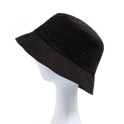 Summer Women Bucket Hat Fashion Colorful Rhinestones Cap