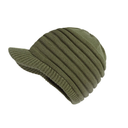 Unisex Winter Hats With Visor Warm Ski Hat Stylish Knitted Hat