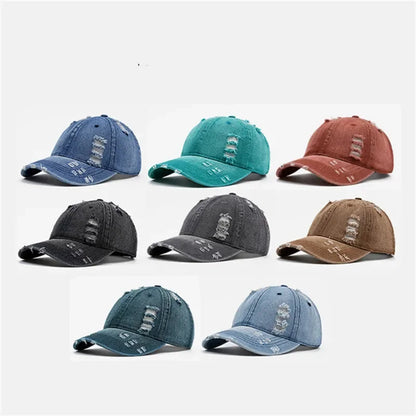 Four Seasons Denim Print Casquette Baseball Cap