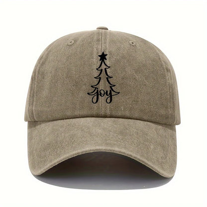 Christmas Print Retro Lightweight Washable Women's Baseball Cap
