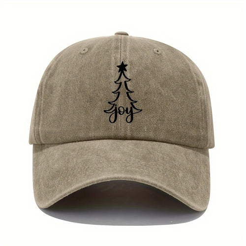 Christmas Print Retro Lightweight Washable Women's Baseball Cap