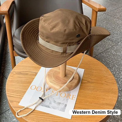 Sun Hats for Men Outdoor Fishing Cap Wide Brim Women Bucket Hat