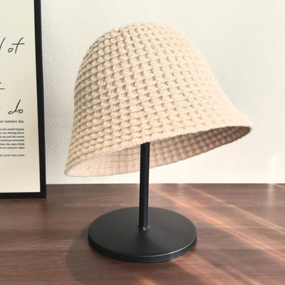 Waffle Knit Bucket Hat Vintage Versatile Fisherman Hat