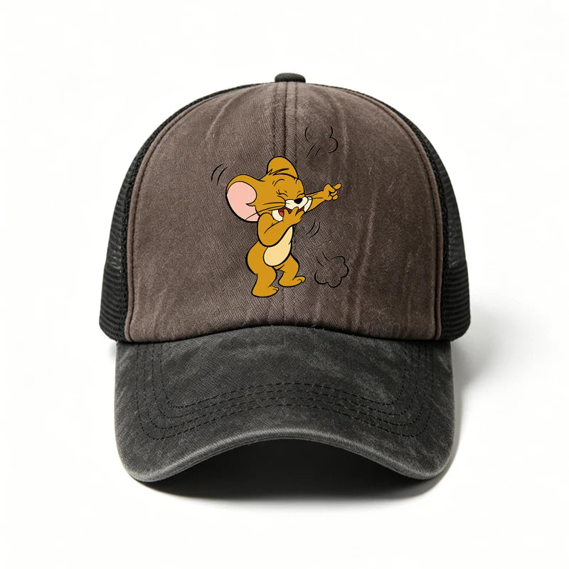 New Tom and Jerry Retro Hat Cartoon Baseball Cap Man Women Adjustable Baseball Hat Children Cute Sun Hat