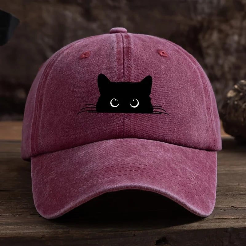 Cute Cat Print Adjustable Baseball Cap For Men And Women Outdoor