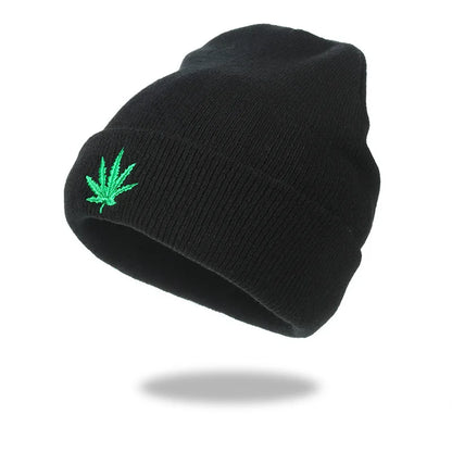 Winter Maple Leaf Woolen Hat Outdoor Fashion Hip Hop