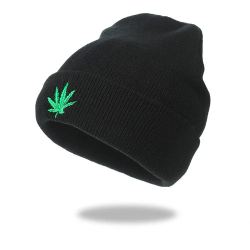 Winter Maple Leaf Woolen Hat Outdoor Fashion Hip Hop