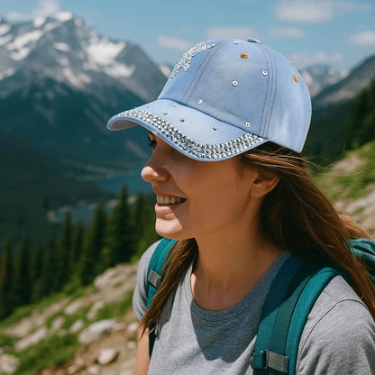 Fashion Shiny Denim Baseball Cap