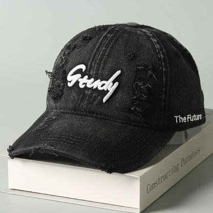 Vintage Korean Distressed Baseball Cap