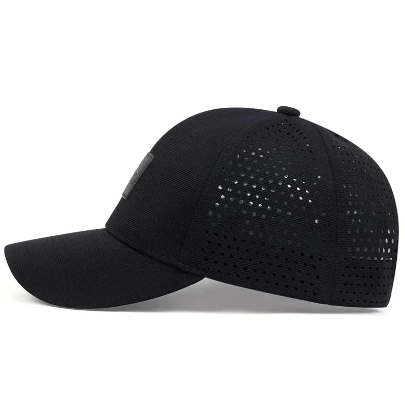 Unisex New York Label Laser Hollowed Out Baseball Net Caps