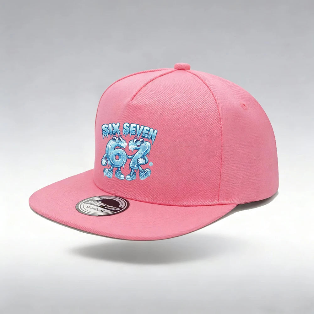 1/2 PC of 67 Ice Cartoon Printed Flat Bottom Brim Snapback Cap