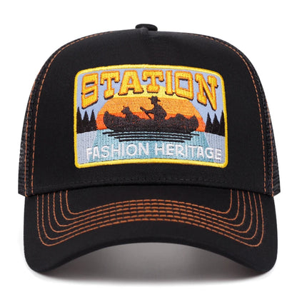 Fashionable Creative Baseball Hat Station Small Boat Embroidery Baseball Cap