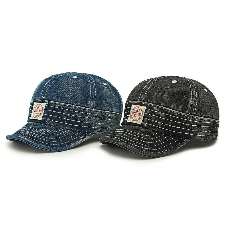 Punk Style Street Washed Denim Hat Women Soft Brimmed Baseball Cap