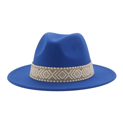 Panama Hat Western Cowboy Hats For Women Solid Big Brim Casual Fedoras Men Women